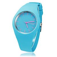 womens casual watch quartz band candy color black white blue red green ...