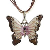 Women\'s Pendant Necklaces Jewelry Animal Shape Butterfly Alloy Animal Design Folk Style European Black Coffee Blue Jewelry ForDaily