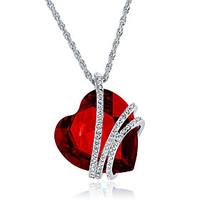 Women\'s Pendant Necklaces Jewelry Heart Jewelry Crystal Alloy Unique Design Euramerican Fashion Jewelry 147 Party Other Evening Party