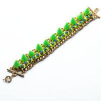 Women\'s Chain Bracelet Friendship Fashion Alloy Geometric Green Jewelry For Anniversary Gift Valentine 1pc