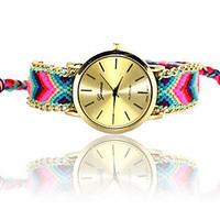 Women\'s European Style Fashion Ethnic Style Hand-woven Color Bracelet Watch Cool Watches Unique Watches