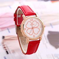 Women\'s Fashion Watch Chinese Quartz PU Band Blue Red Purple