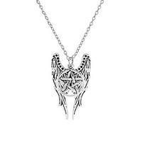 womens pendant necklaces alloy star wings feather euramerican silver j ...