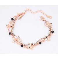 womens chain bracelet rhinestone fashion alloy clover jewelry party 1p ...