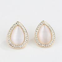 Women\'s Stud Earrings Opal Unique Design Euramerican Fashion Personalized Gemstone Alloy Round Jewelry Jewelry 147Wedding Party