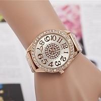 womens fashion rhinestones figure steel belt quartz wrist watchassorte ...