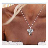 Women\'s Pendant Necklaces Jewelry Elephant Alloy Animal Design Euramerican Fashion Vintage Personalized Jewelry For Daily Casual 1 pcs