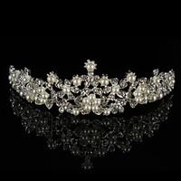 Women\'s Rhinestone Alloy Imitation Pearl Headpiece-Wedding Tiaras