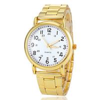Women\'s Round Dial Gold Steel Band Quartz Wrist Watch Cool Watches Unique Watches