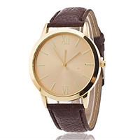 Women\'s Fashion Watch Quartz PU Band Black White Brown