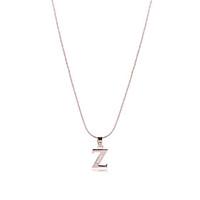 Women\'s Men\'s Pendant Necklaces AAA Cubic Zirconia Alphabet Shape Rose Gold Zircon CopperUnique Design Logo Style Movie Jewelry Fashion