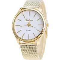 Women\'s Fashion Cool Quartz Casual Watch Simple Alloy Belt Round Alloy Dial Watch Unique Watch Business Watch