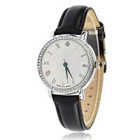 womens fashion watch quartz calendar water resistant water proof leath ...