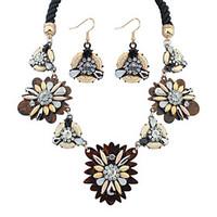 womens necklaceearrings jewelry fashion euramerican rhinestone alloy j ...