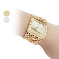 Women\'s Fashionable Diamond Alloy Style Analog Quartz Bracelet Wrist Watch (Gold) Cool Watches Unique Watches