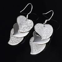 Women\'s Earrings Fashion Titanium Heart Shaped Pendent Pierced Alloy Handmade Earrings