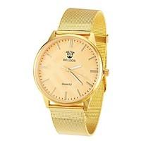 Women\'s Golden Case Alloy Band Quartz Analog Wrist Watch (Golden) Cool Watches Unique Watches