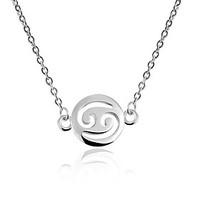 Women\'s Pendant Necklaces Chain Necklaces Jewelry Circle Copper Silver Plated AlloyBasic Circular Unique Design Dangling Style Animal