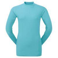 Womens Performance Base Layer Mock Aqua