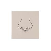Womens Rhinestone Septum Nose Ring, Silver Colour