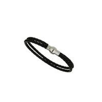 Womens Black Cord Wrap Bracelet, Black