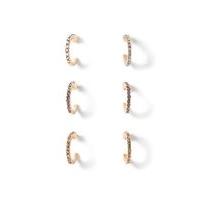 Womens Pastel Gold Multipack Hoops, Gold Colour