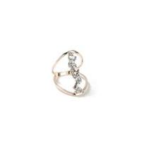 womens navette cocktail ring gold colour