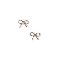 Womens Rose Gold Bow Earrings, Gold Colour