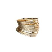 Womens Beaten Bangle Pack, Gold Colour