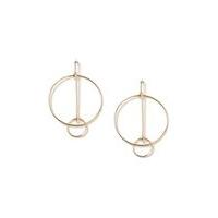 womens circle link drop earring gold colour