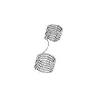 Womens Silver Link Wrap Ring, Silver Colour