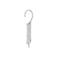Womens Silver Chained Ear Adornment, Silver Colour