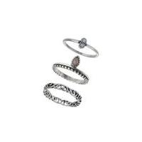Womens Mystic Ring Pack, Silver Colour