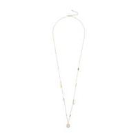 Womens Charm Station Necklace, Gold Colour