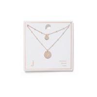 womens j intial ditsy necklace gold colour