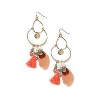 womens mega summer earrings gold colour