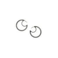 Womens Ethnic Hoops, Silver Colour