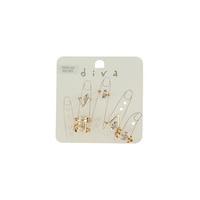 Womens Geo Cutout Ring Pack, Gold Colour