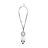 Womens Dream Catcher Necklace, Black