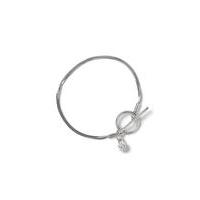 womens silver cz drop bracelet silver colour