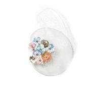 Womens Flower Sequin Fascinator, White