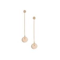 Womens Metal Disc Drop, Gold Colour