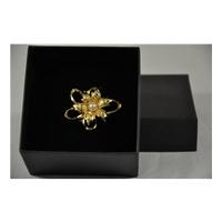 womens boxed brooch unknown size medium metallics