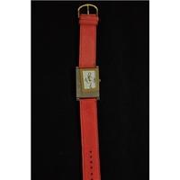 womens watch shiffon size medium orange watch