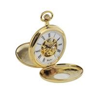 Woodford Gold Plated Skeletal Pocket Watch 1077