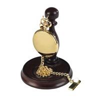 Woodford Pocket Watches Burleigh Mens Gold Plated Pocket Watch With Stand 1924