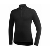 woolpower zip turtleneck 200 black