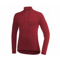 woolpower zip turtleneck 200 red