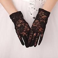 wrist length fingertips glove lace bridal gloves party evening gloves