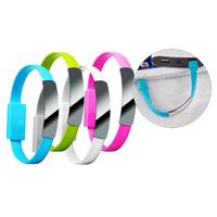 Wrist Bracelet USB Charging Cable - Android, Samsung, HTC etc. or iPhone, 4 Colours